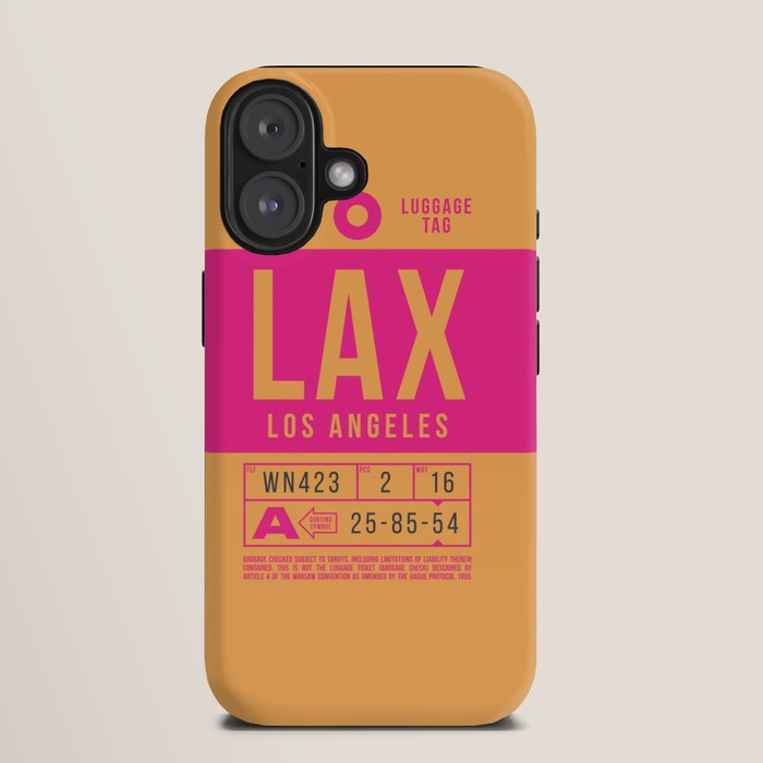 Luggage Tag B - LAX Los Angeles USA iPhone Case Gallery Image 9
