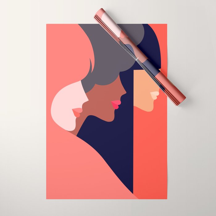Together, we can  #girlpower Wrapping Paper Gallery Image 1
