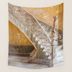 The Staircase - Havana Cuba Architecture, Travel Photography Wall Tapestry Gallery Image 4