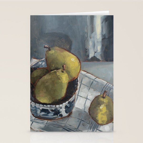 Pears in a Transferware Bowl (2) Stationery Card Gallery Image 2