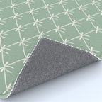 Bows & Ribbons Pattern XXVII Sage Green Rug Gallery Image 4