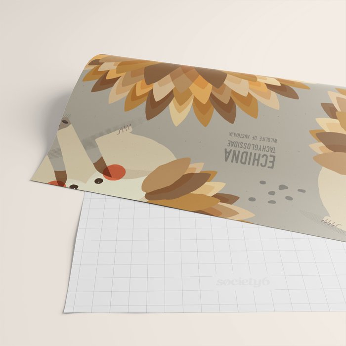 Echidna, Wildlife of Australia Wrapping Paper Gallery Image 2