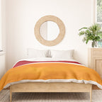 Burnt Red Yellow Ochre Mid Century Modern Abstract Minimalist Rothko Color Field Squares Duvet Cover Gallery Image 3