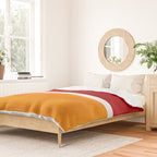 Burnt Red Yellow Ochre Mid Century Modern Abstract Minimalist Rothko Color Field Squares Duvet Cover Gallery Image 2
