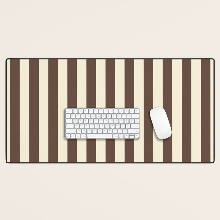 Stripes of Brown and Cream Desk Mat Gallery Image 1