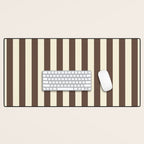 Stripes of Brown and Cream Desk Mat Gallery Image 1