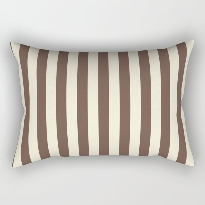 Stripes of Brown and Cream Rectangular Pillow Gallery Image 2