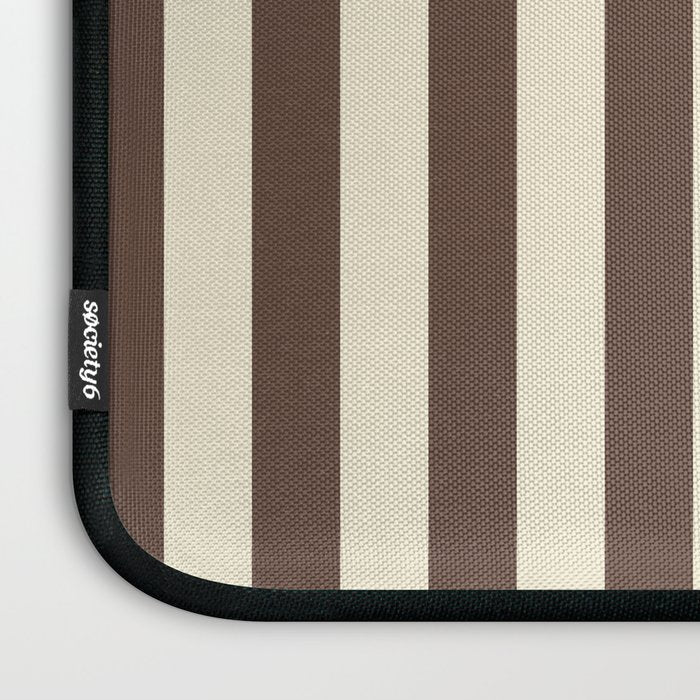 Stripes of Brown and Cream Laptop Sleeve Gallery Image 3