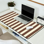 Stripes of Brown and Cream Desk Mat Gallery Image 2