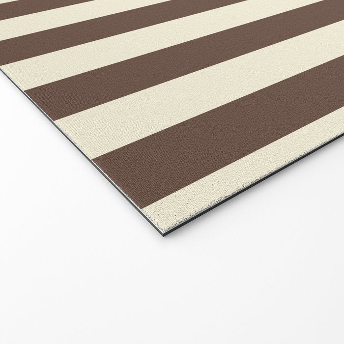 Stripes of Brown and Cream Welcome Mat Gallery Image 2