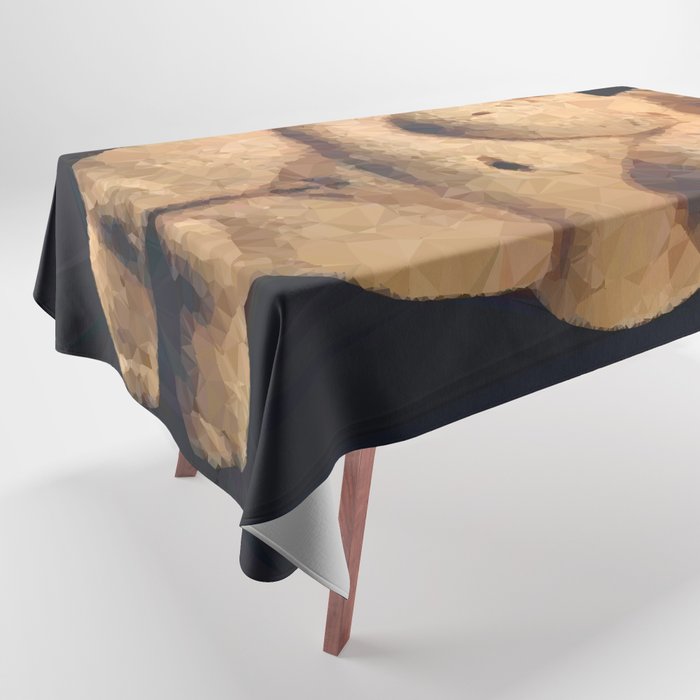 Venus of Willendorf Neolithic Fertility Goddess Low Poly Geometric Tablecloth Gallery Image 1
