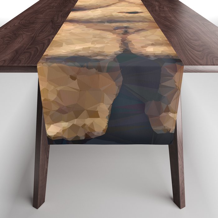 Venus of Willendorf Neolithic Fertility Goddess Low Poly Geometric Table Runner Gallery Image 1