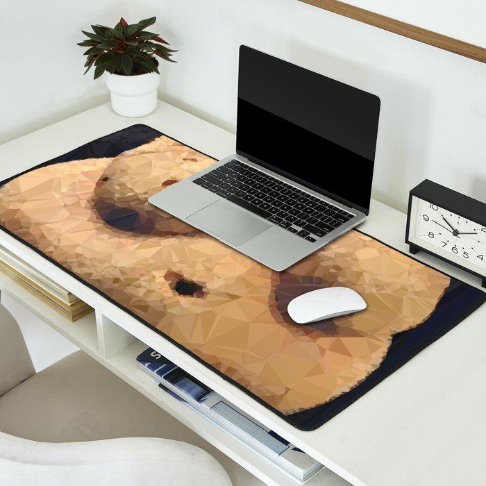 Venus of Willendorf Neolithic Fertility Goddess Low Poly Geometric Desk Mat Gallery Image 2