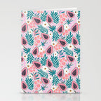 Tropical Pastel Papayas and Vibrant Palm Leaves Stationery Card Gallery Image 2