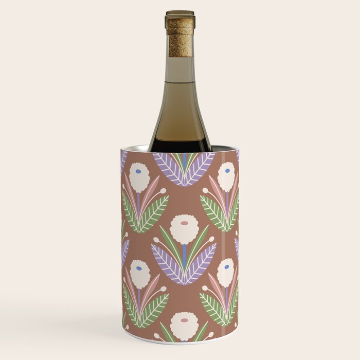 Latte Dahlias Inspired by PANTONE 17 1230 Mocha Mousse Wine Chiller Gallery Image 2