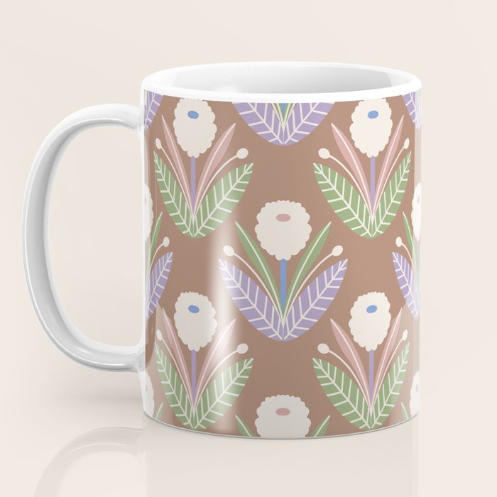 Latte Dahlias Inspired by PANTONE 17 1230 Mocha Mousse Coffee Mug Gallery Image 3