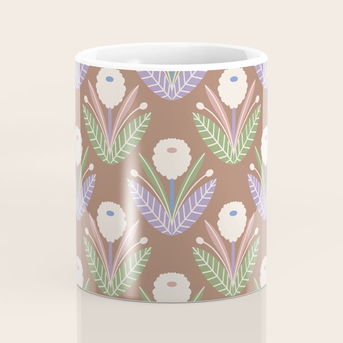 Latte Dahlias Inspired by PANTONE 17 1230 Mocha Mousse Coffee Mug Gallery Image 4