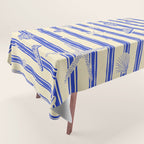 Vintage marine sea shell summer art pattern Tablecloth Gallery Image 1