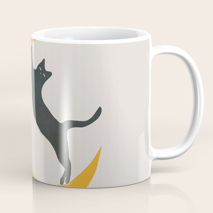 Moon and Cat Coffee Mug Gallery Image 1