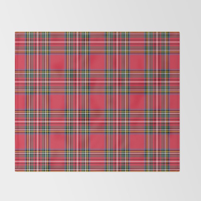 Red & Green Tartan Pattern Throw Blanket Gallery Image 2