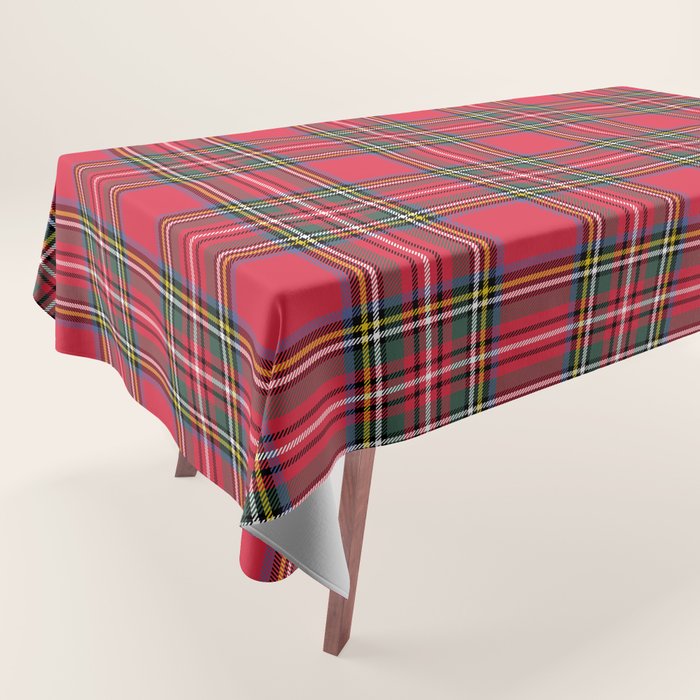 Red & Green Tartan Pattern Tablecloth Gallery Image 1