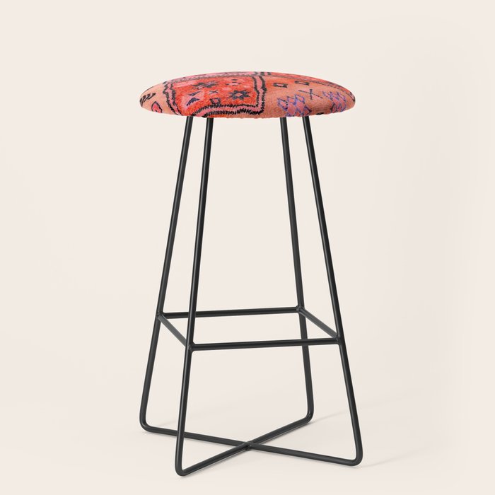 Epic Rustic & Farmhouse Style Original Moroccan Artwork  Stool Gallery Image 1