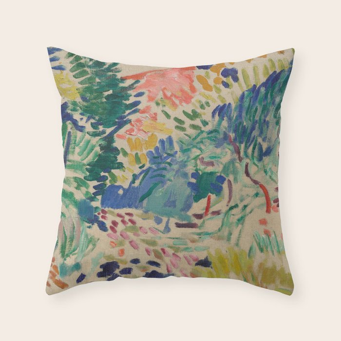 Landscape at Collioure by Henri Matisse Throw Pillow Gallery Image 1