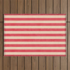 STRIPES 001 C - Strawberry Outdoor Rug Gallery Image 1