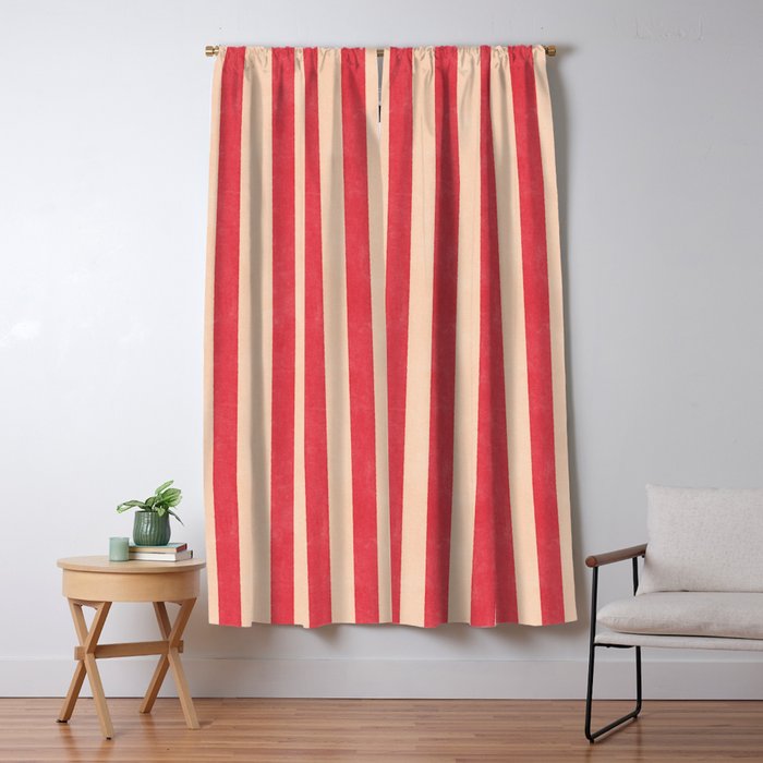 STRIPES 001 C - Strawberry Window Curtain Gallery Image 5