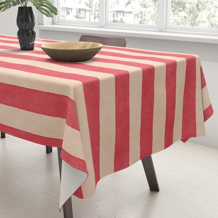 STRIPES 001 C - Strawberry Tablecloth Gallery Image 3