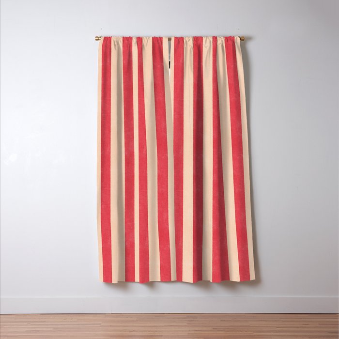 STRIPES 001 C - Strawberry Window Curtain Gallery Image 3