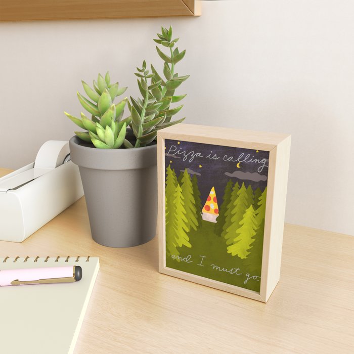 Pizza is Calling Mini Art Print Gallery Image 2