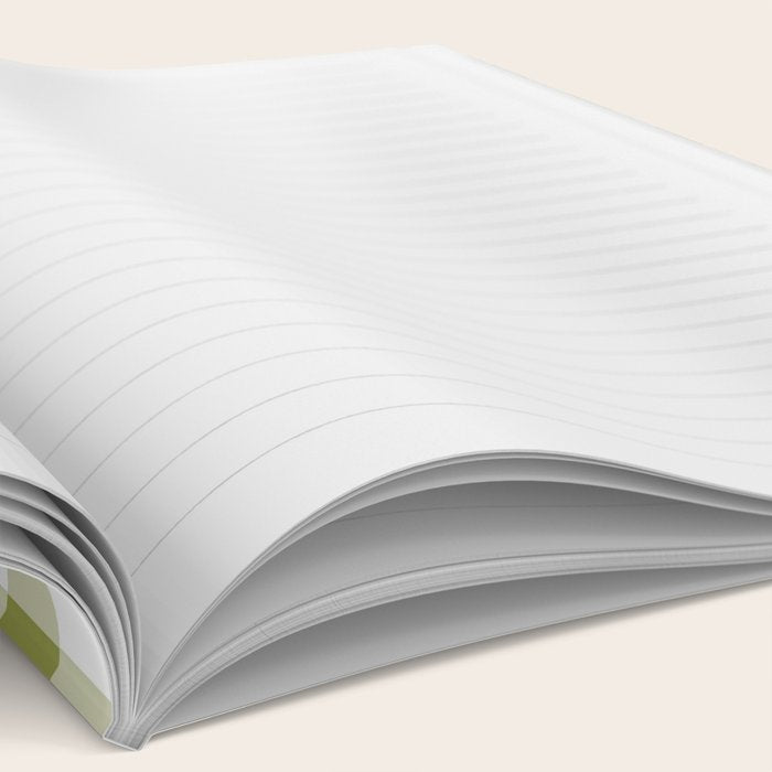 Gingham Large Green White Notebook Gallery Image 2