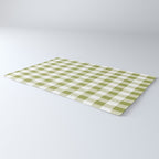 Gingham Large Green White Rug Gallery Image 3