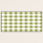 Gingham Large Green White Desk Mat Gallery Image 3
