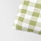 Gingham Large Green White Pillow Sham Gallery Image 4