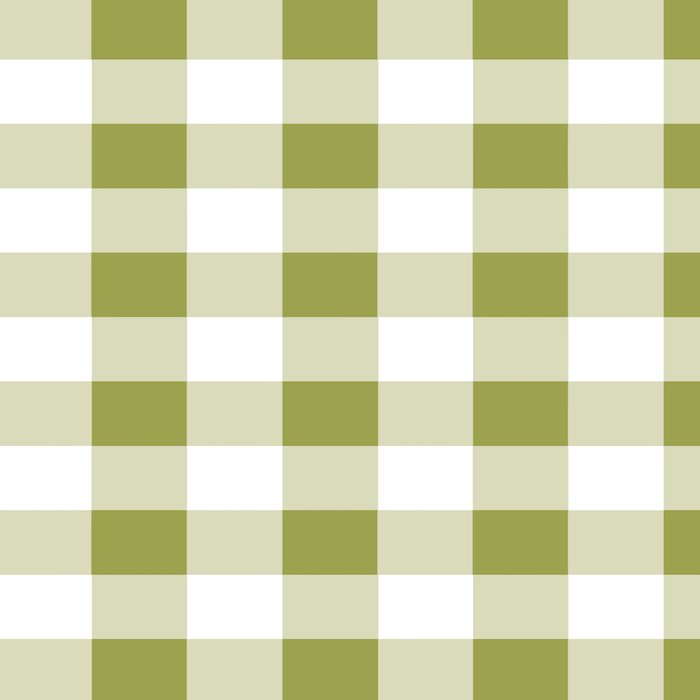 Gingham Large Green White Coffee Mug Gallery Image 2