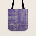 Tribal Ethnic pattern silver on  purple Tote Bag Gallery Image 1