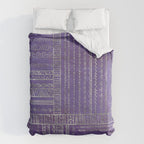 Tribal Ethnic pattern silver on  purple Comforter Gallery Image 6