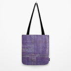 Tribal Ethnic pattern silver on  purple Tote Bag Gallery Image 2
