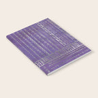 Tribal Ethnic pattern silver on  purple Notebook Gallery Image 2