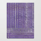 Tribal Ethnic pattern silver on  purple Notebook Gallery Image 4