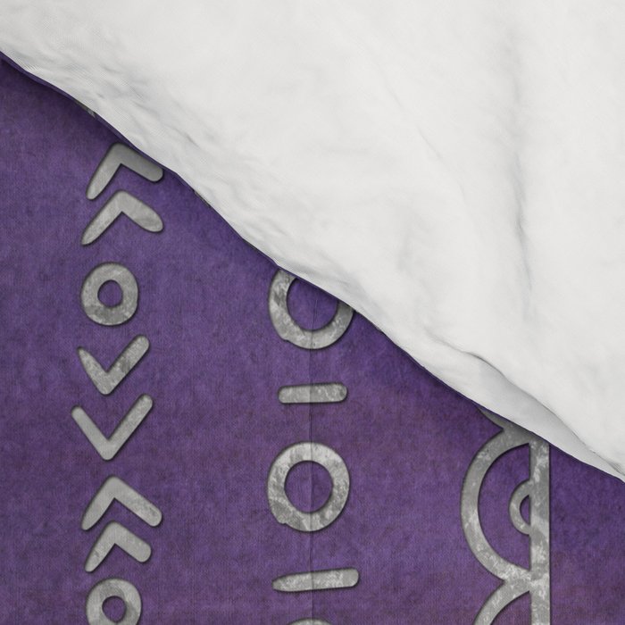 Tribal Ethnic pattern silver on  purple Comforter Gallery Image 4