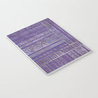 Tribal Ethnic pattern silver on  purple Notebook Gallery Image 3