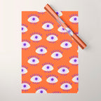 Very peri evil eyes  Wrapping Paper Gallery Image 1