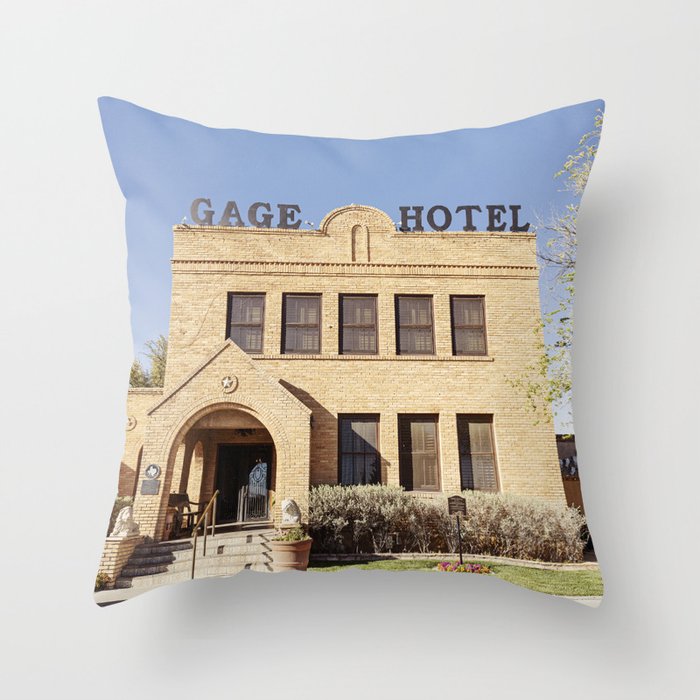 Gage Hotel I x Marathon Texas Photography Throw Pillow Gallery Image 1