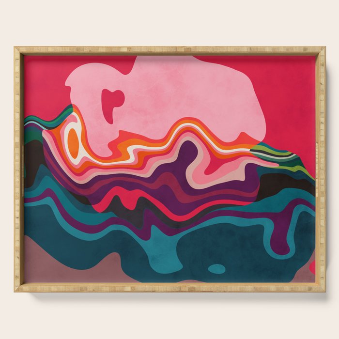 liquid shapes Serving Tray Gallery Image 1