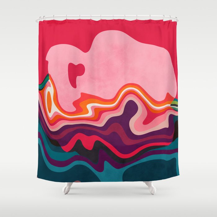 liquid shapes Shower Curtain Gallery Image 1