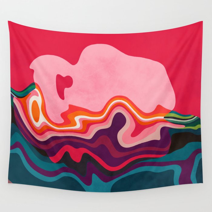 liquid shapes Wall Tapestry Gallery Image 4
