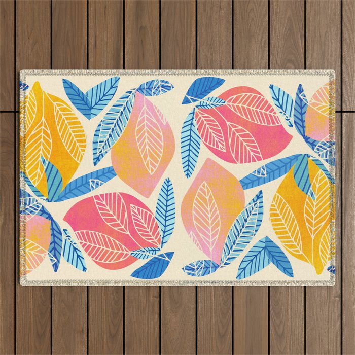 Pop Mangoes Tropical Fruit Series Outdoor Rug Gallery Image 1